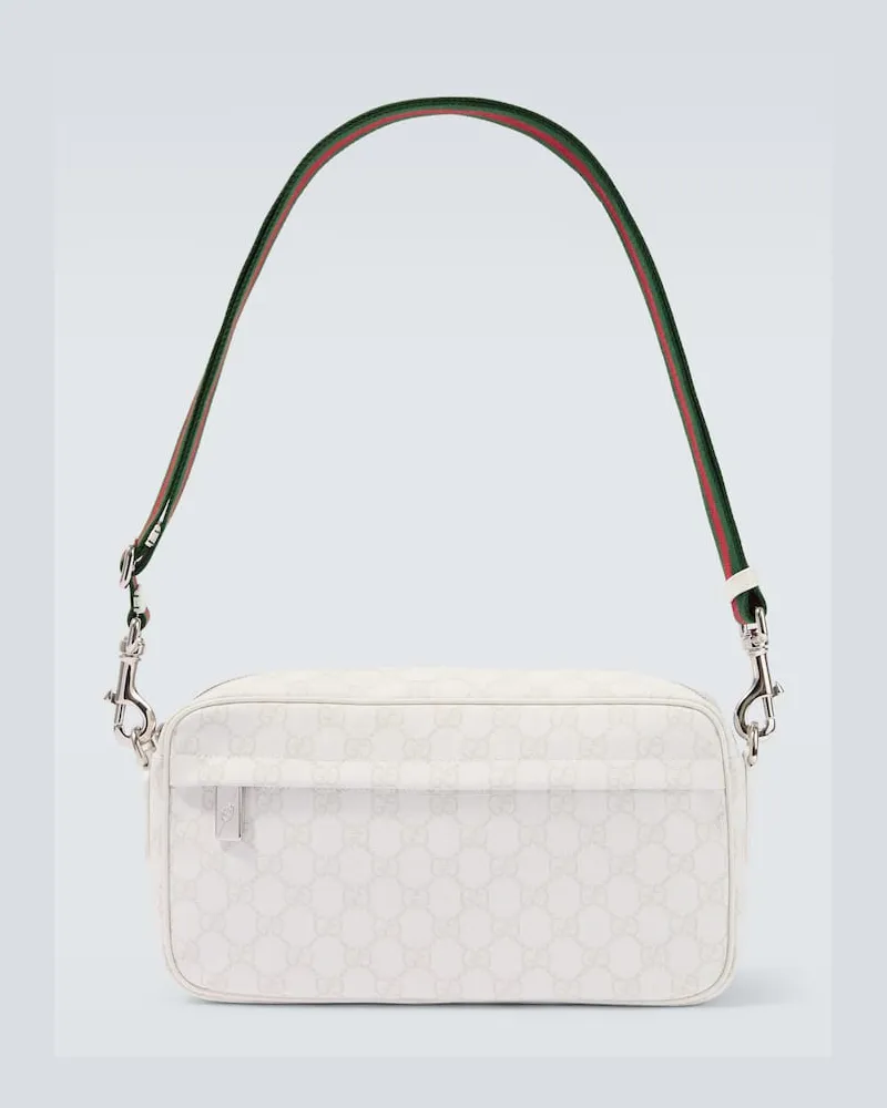 Gucci Borsa a tracolla Medium in canvas GG Bianco