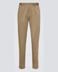 Dolce & Gabbana Pantaloni chino in misto cotone Beige