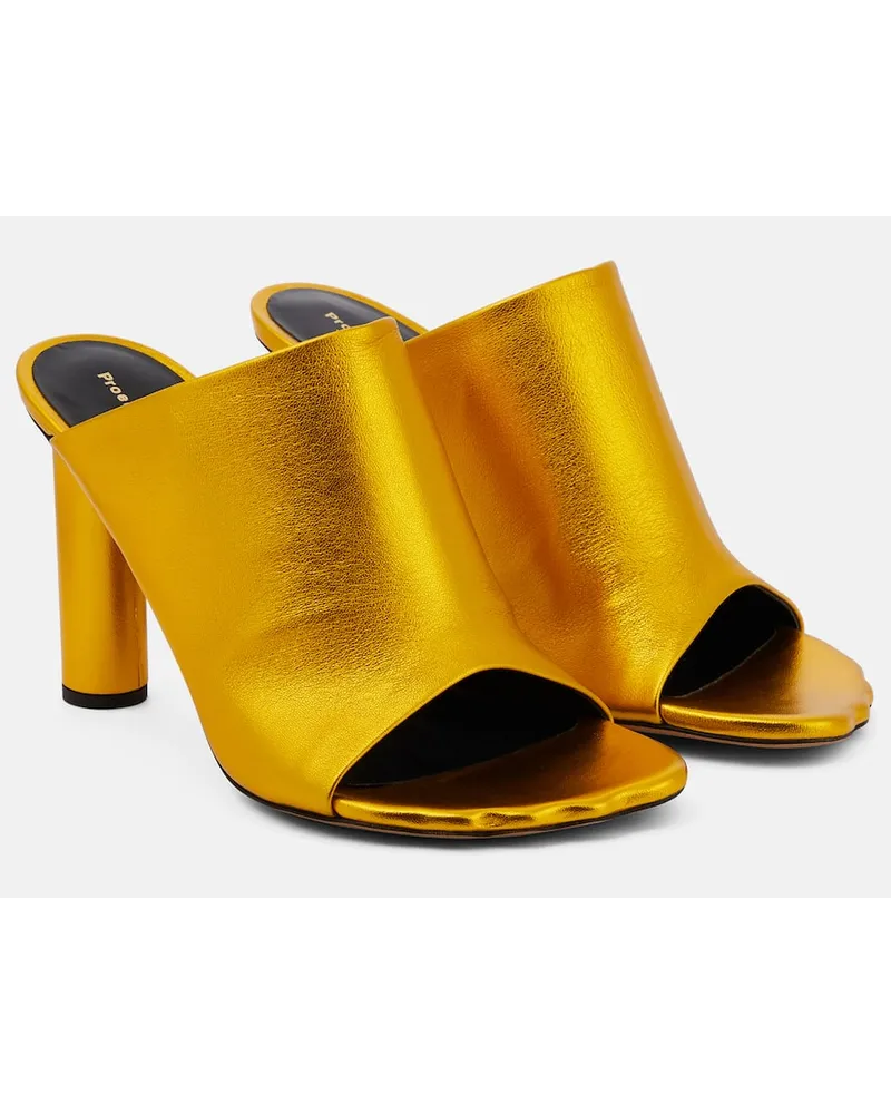 Proenza Schouler Sandali in pelle metallizzata Oro