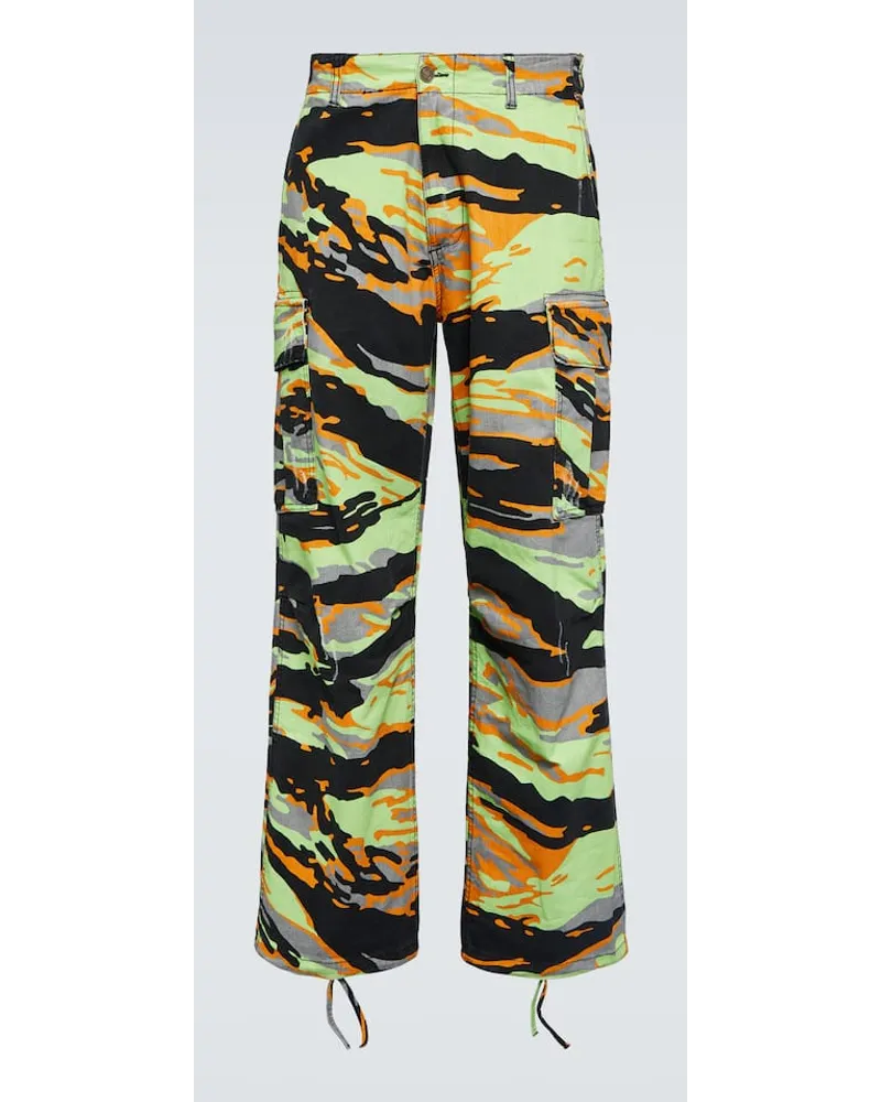 ERL Pantaloni cargo in cotone con stampa Multicolore