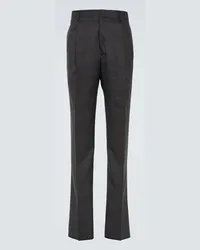 Lanvin Pantaloni regular in lana vergine Grigio