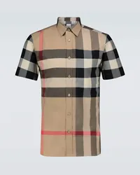 Burberry Camicia Somerton a quadri Beige