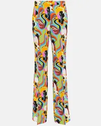 Etro Pantaloni regular con stampa Multicolore