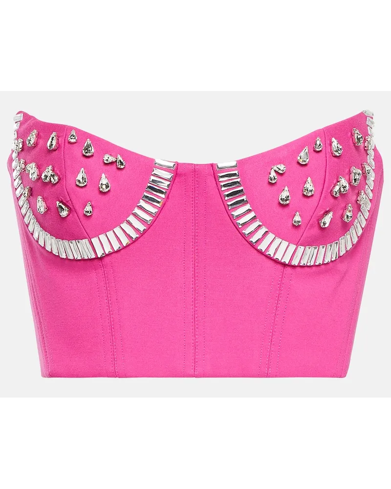 Area Top bustier con cristalli Rosa