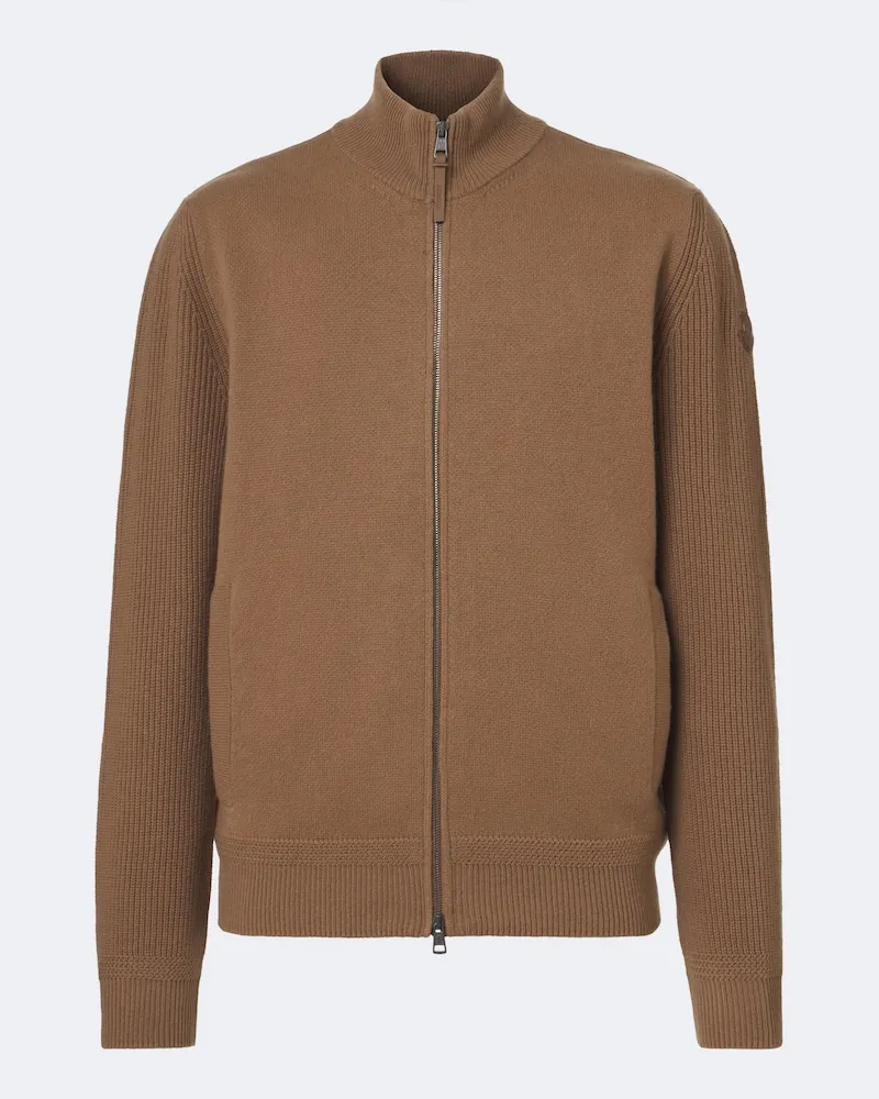 Moncler Cardigan Edit in lana e cashmere Marrone