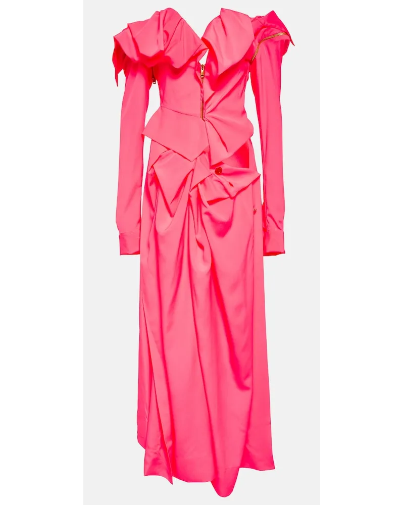 Vivienne Westwood Abito lungo bustier Drunken LS Rosa