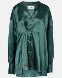 Maison Margiela Camicia in raso Verde