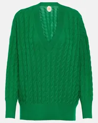 Jardin des Orangers Pullover in cashmere a trecce Verde