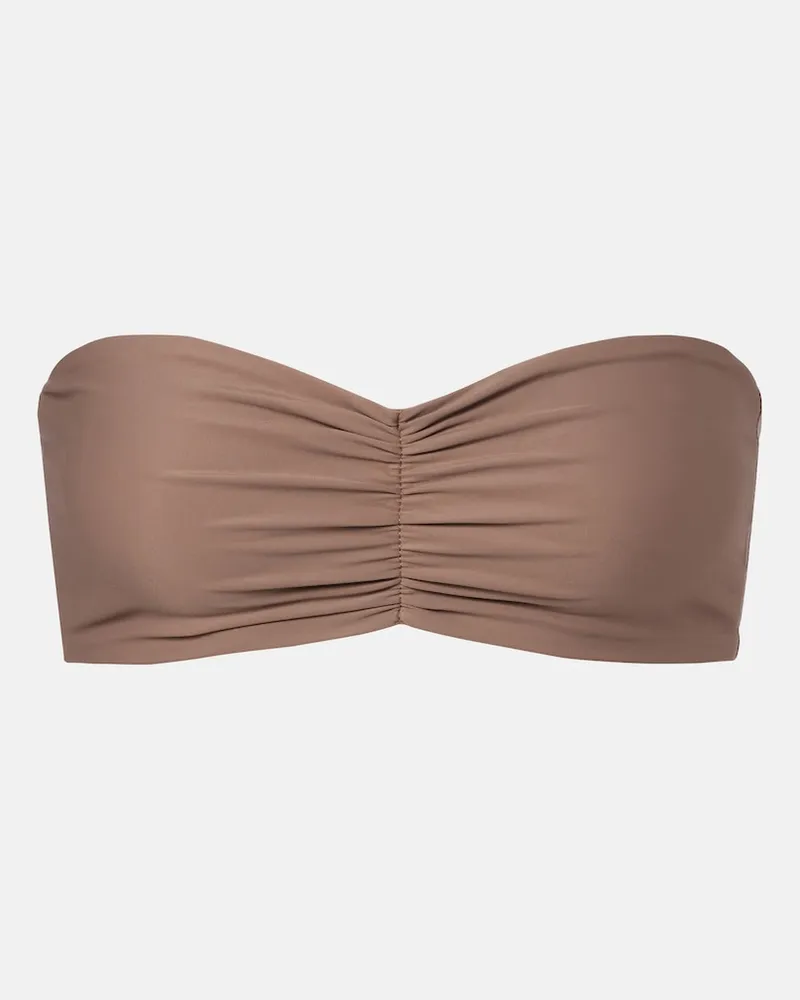 JADE SWIM Top bikini a fascia Ava Marrone