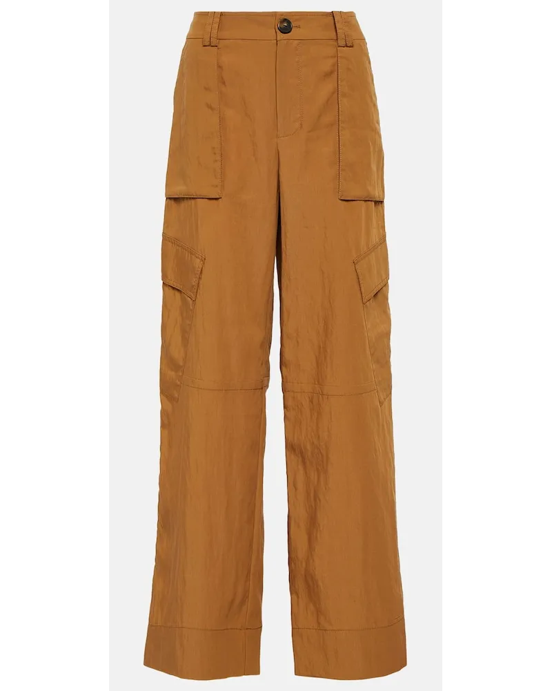 Vince Pantaloni cargo a gamba larga Beige