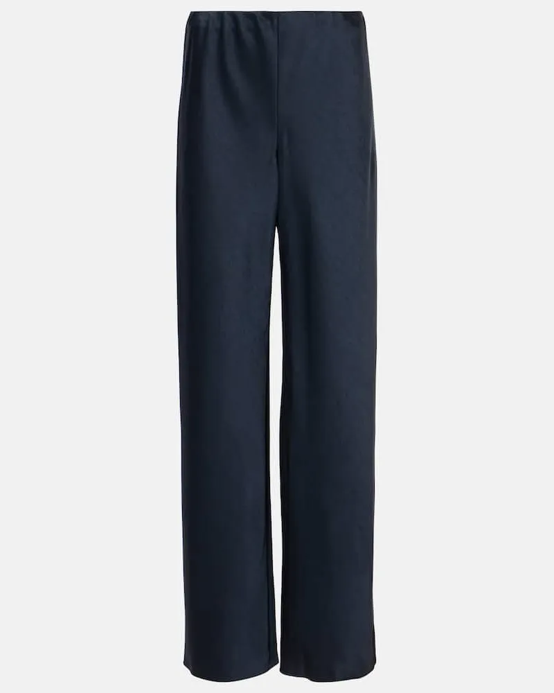Vince Pantaloni regular in raso fluido Nero