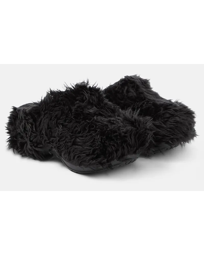 Balenciaga x Crocs - Sandali in pelliccia sintetica Nero