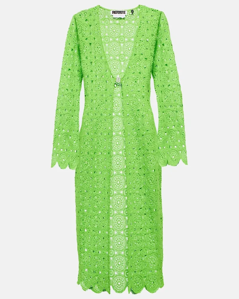 ROTATE Birger Christensen Copricostume Kwamie in crochet Verde
