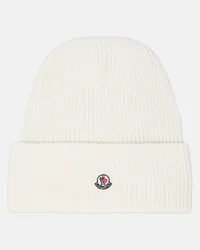 Moncler Berretto in lana con logo Bianco