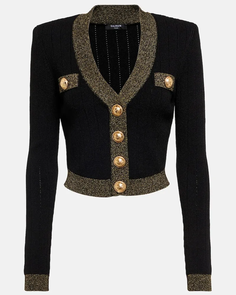 Balmain Cardigan cropped Oro
