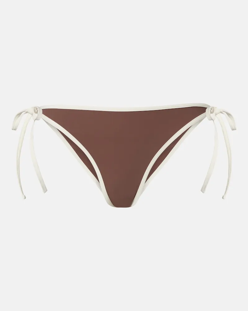 Brunello Cucinelli Slip bikini in jersey tecnico Marrone