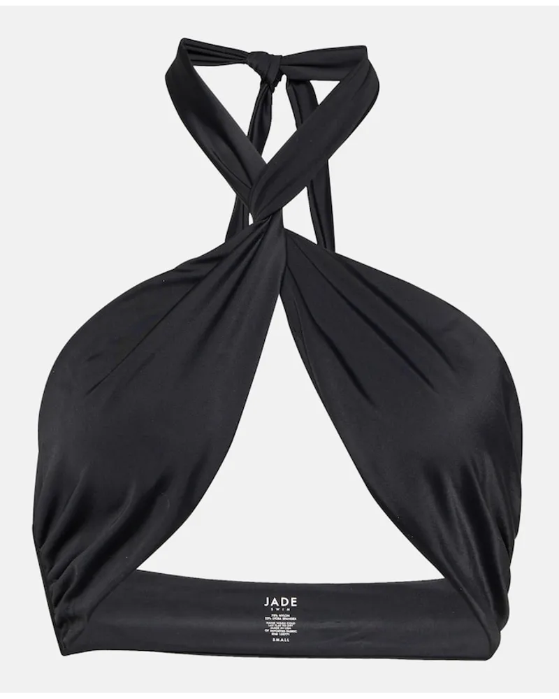 JADE SWIM Top bikini Helix Nero