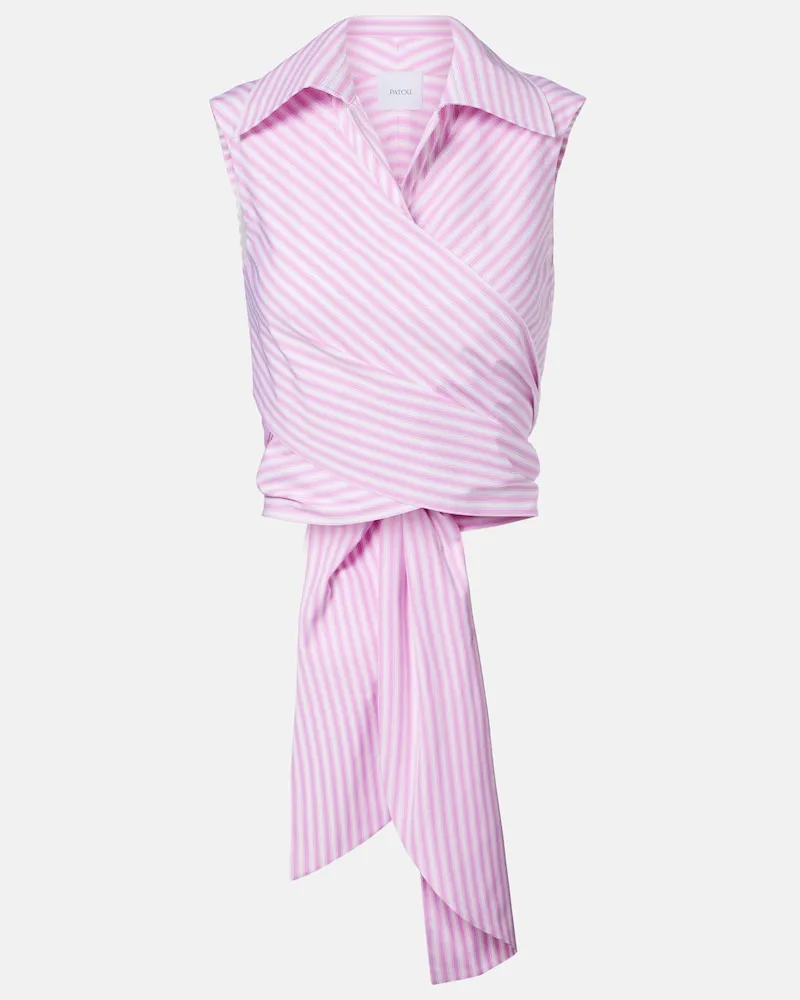 Patou Top in cotone a righe Rosa