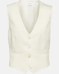 WARDROBE.NYC Gilet in lana cropped Bianco