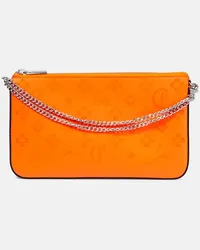 Christian Louboutin Clutch Loubila in pelle con stampa Arancione