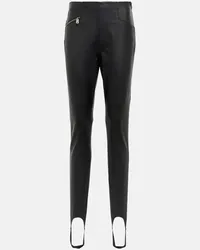 Bogner Leggings Jumi in pelle con staffe Nero