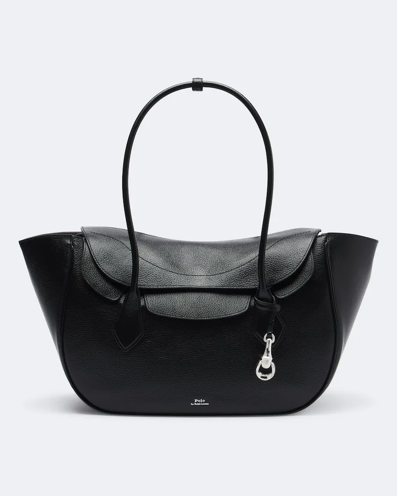 Ralph Lauren Borsa a spalla Polo Blaze Large in pelle Nero