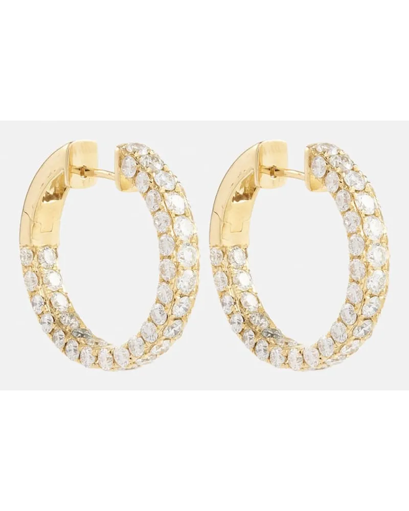 SHAY Orecchini a cerchio in oro 18kt con diamanti Oro