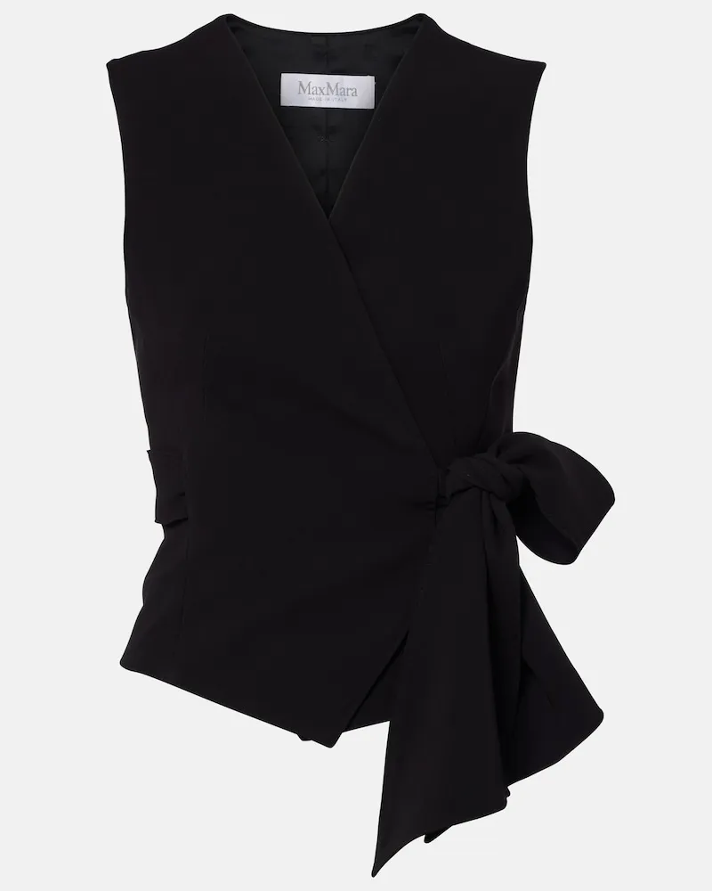Max Mara Top in cady a portafoglio Nero