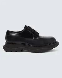 Alexander McQueen Stringate Derby Tread in pelle Nero