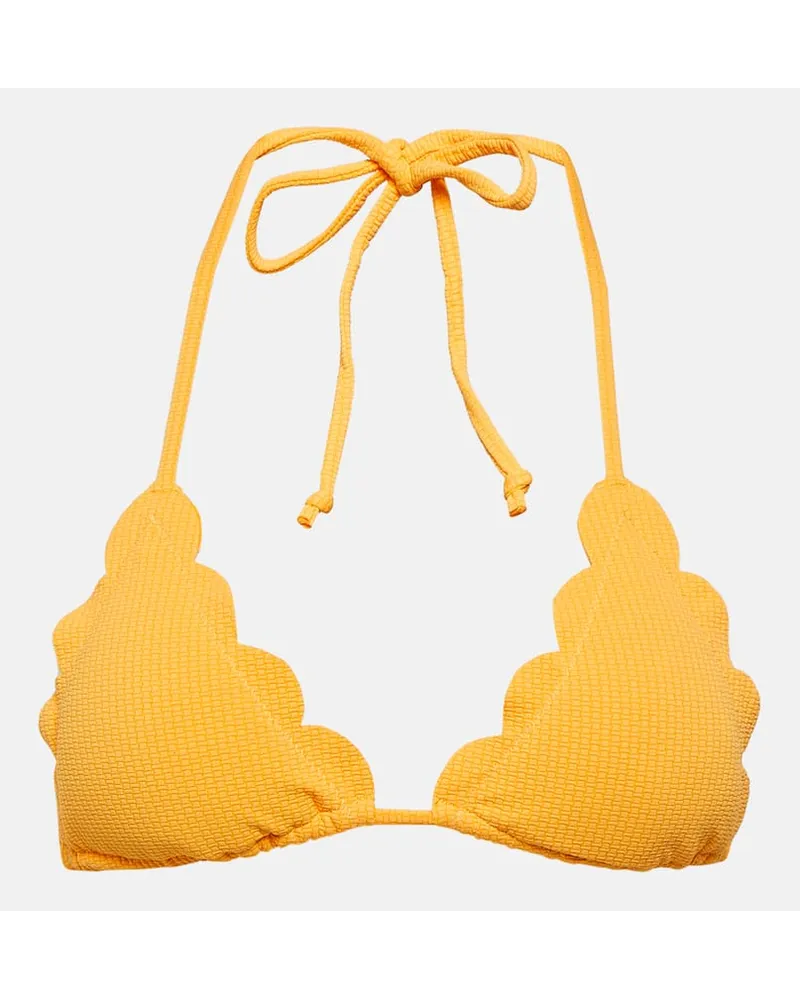 Marysia Top bikini a triangolo Broadway smerlato Arancione