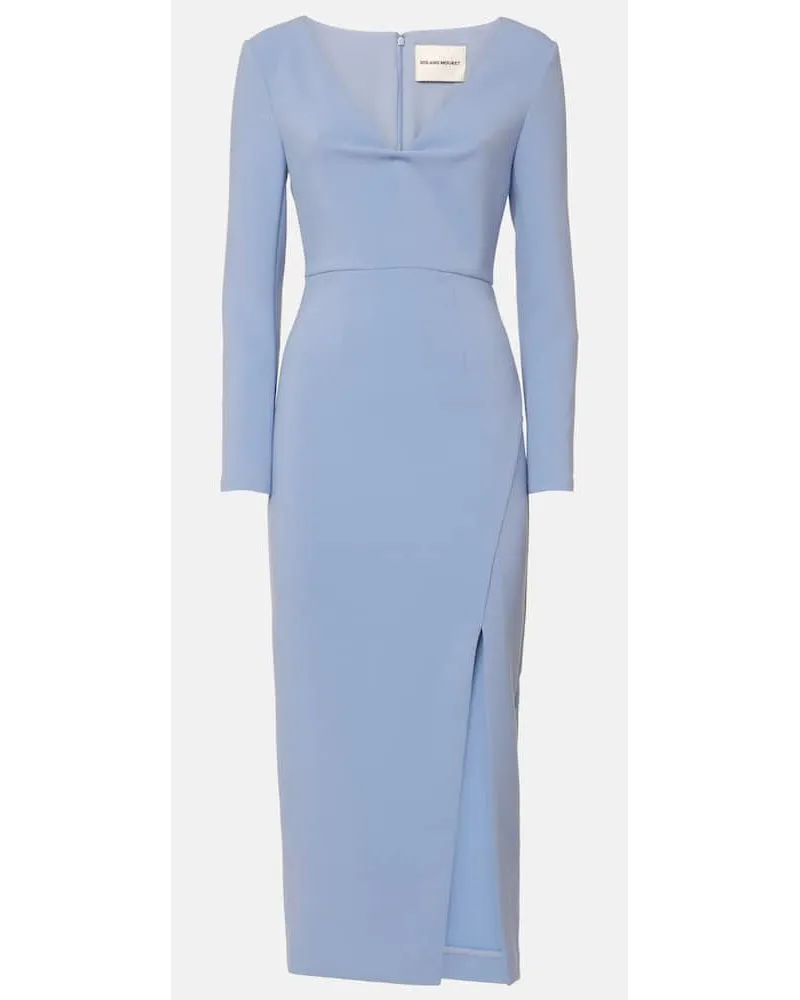 Roland Mouret Abito midi in crÃªpe Blu