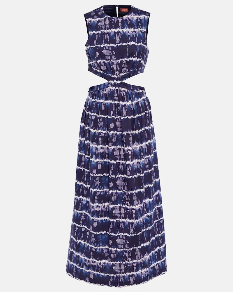 Altuzarra Abito midi Ashima in misto cotone Blu