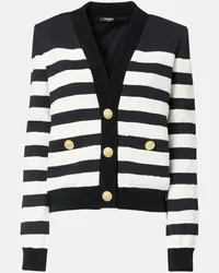 Balmain Cardigan a righe Nero