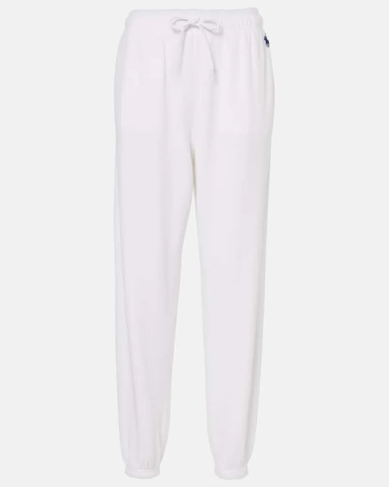 Ralph Lauren Pantaloni sportivi in pile di cotone Bianco