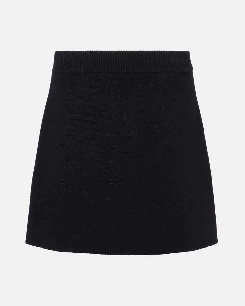 Lisa Yang Minigonna Clare in cashmere a vita alta Nero