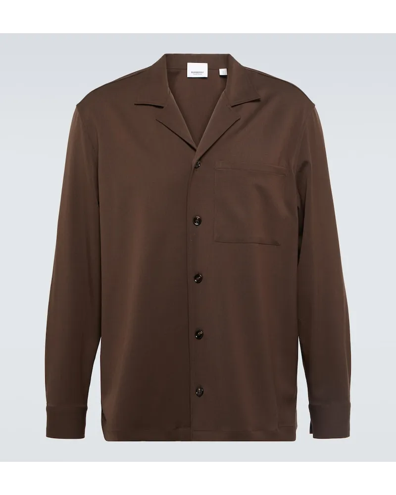 Burberry Camicia in lana Verde
