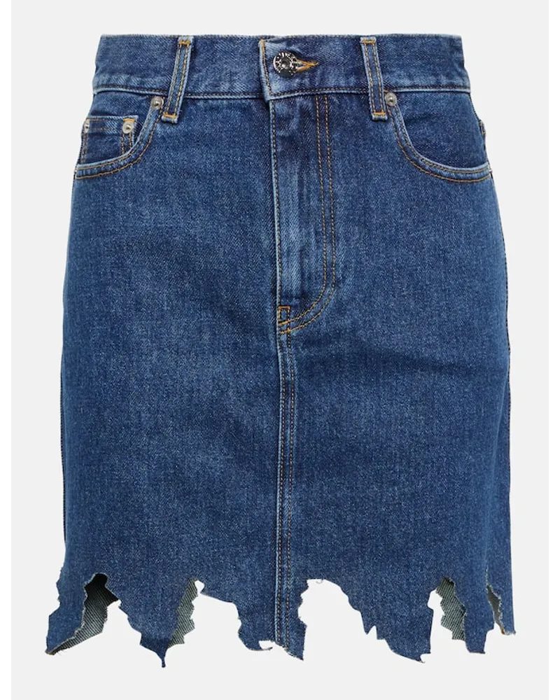 J.W.Anderson Minigonna in denim distressed Blu