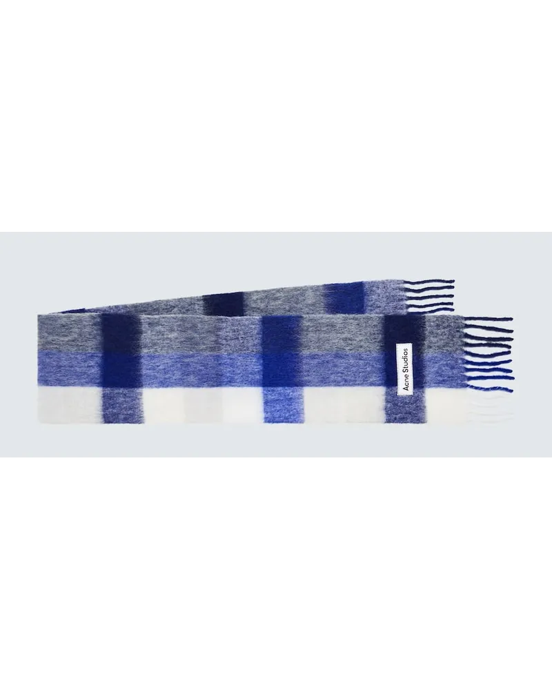 Acne Studios Sciarpa in misto lana a quadri Multicolore