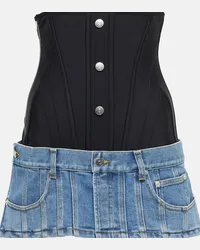 Thierry Mugler Minigonna Corset in denim Multicolore