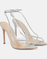 Gianvito Rossi Sandali Crystelle 105 in PVC con cristalli Argento