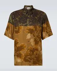 Dries van Noten Camicia bowling con stampa Multicolore