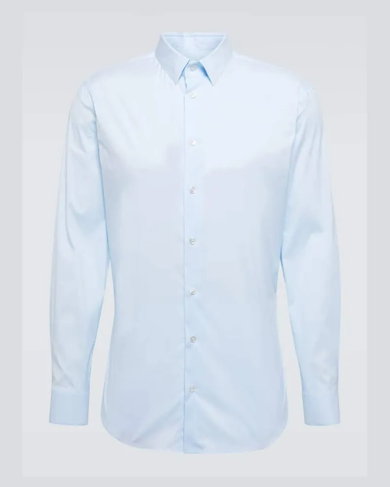 Giorgio Armani Camicia in popeline Blu