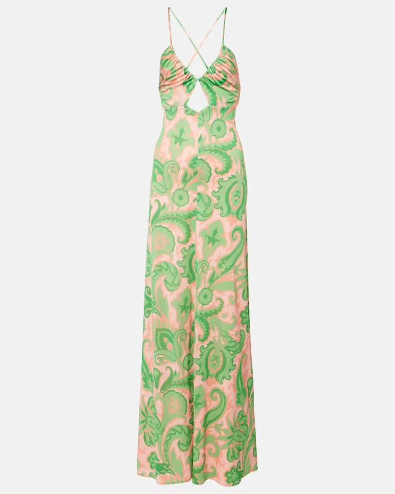 Etro Abito lungo con scollo allâamericana Rosa