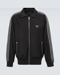 Prada Giacca blouson in misto mohair e lana Nero