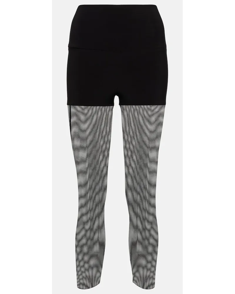 Norma Kamali Leggings con mesh Nero