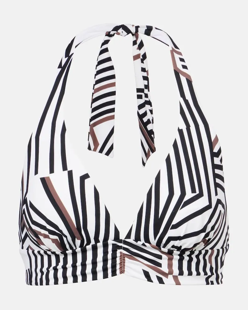 Max Mara Top bikini Alberta con stampa Bianco