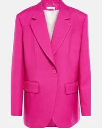 Chloé Chloé Blazer monopetto in misto lana Rosa