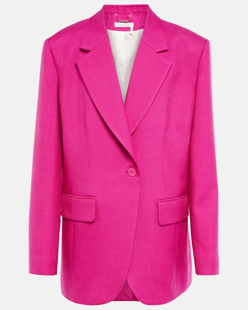 Chloé ChloÃ© Blazer monopetto in misto lana Rosa