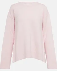 Jil Sander Pullover in maglia a coste in lana Rosa