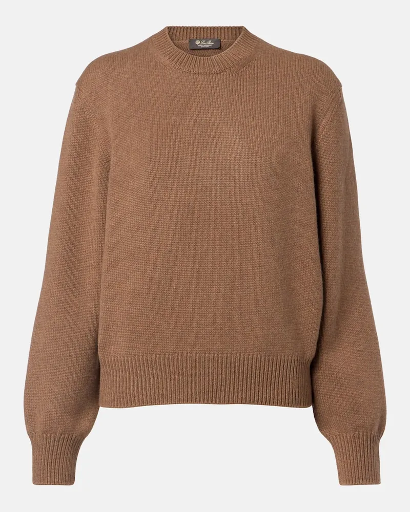 Loro Piana Pullover Classic in cashmere Marrone